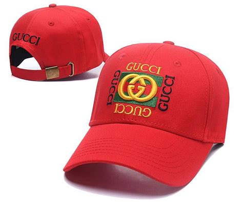 red gucci hats|Gucci fitted hat.